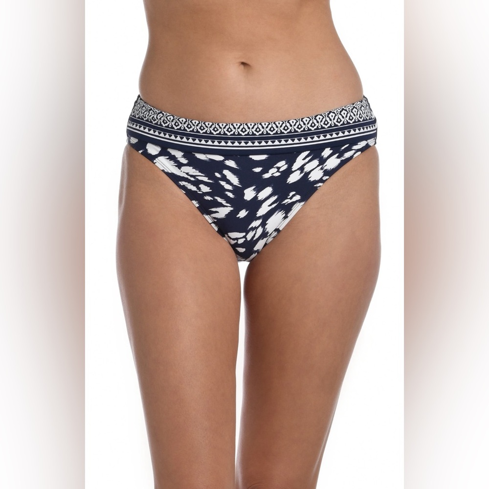 NWOT LA BLANCA Tides Banded Hipster Bikini Bottoms Size 12